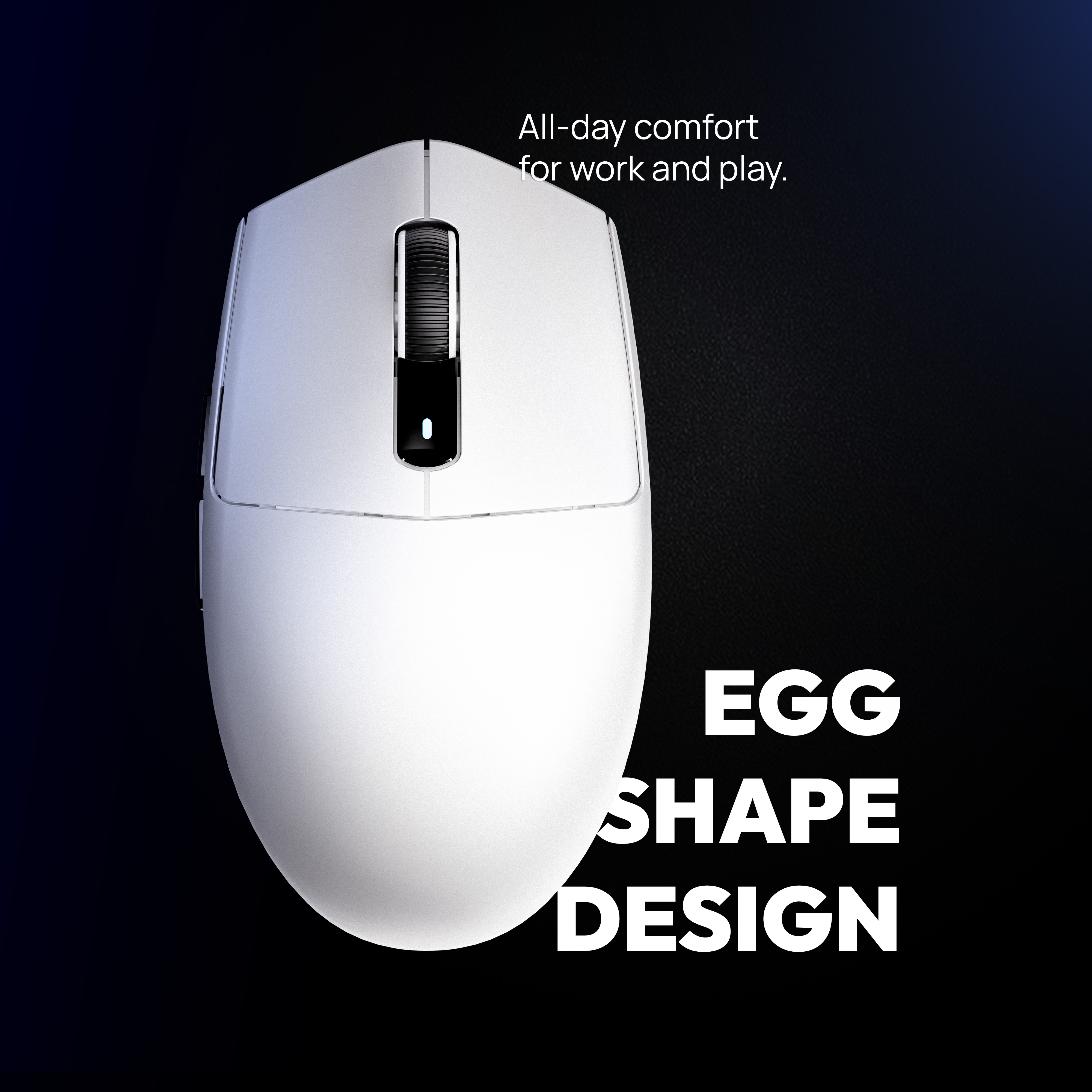 VortexSeries X Moxanic LUMI G1 Series | Charging Dock | Lightweight 59g Wireless Tri Mode Egg Shape Mouse PixArt PAW 3311