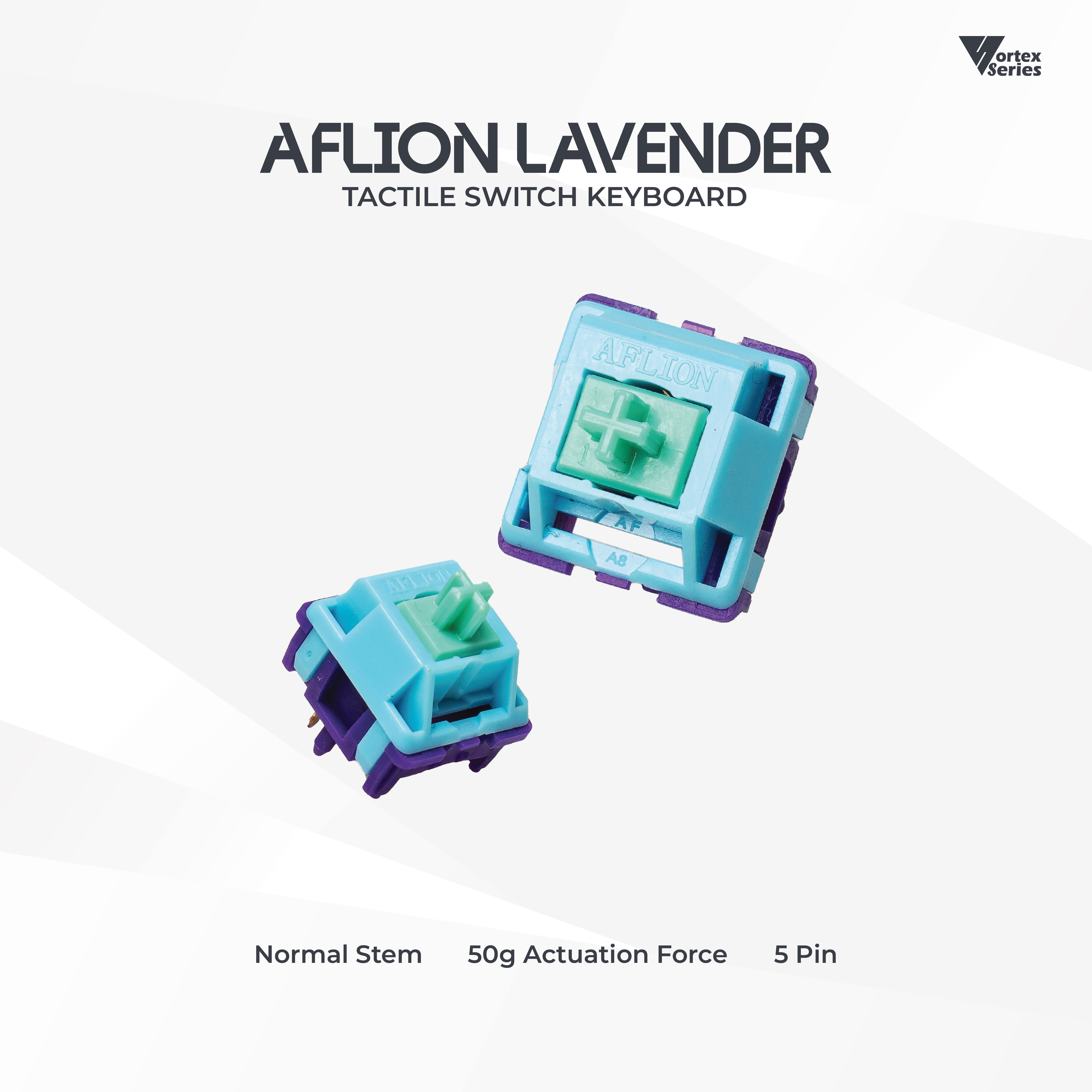 VortexSeries Aflion Lavender (Tactile 5-Pins Switch)