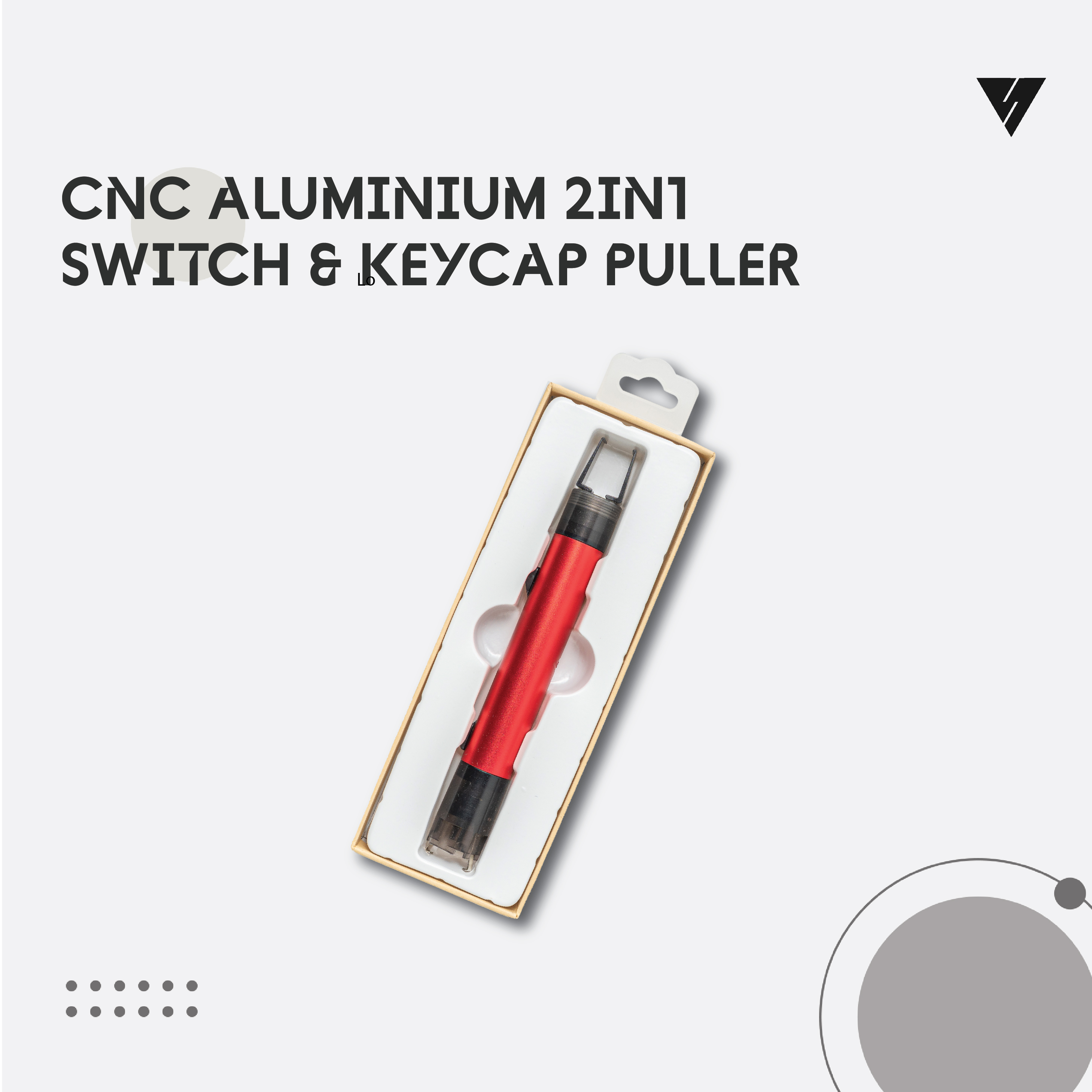 VortexSeries Cnc Aluminium 2in1 Mechanical Switch & Keycaps Puller Pencabutan Keycaps dan Switches Bahan Aluminium