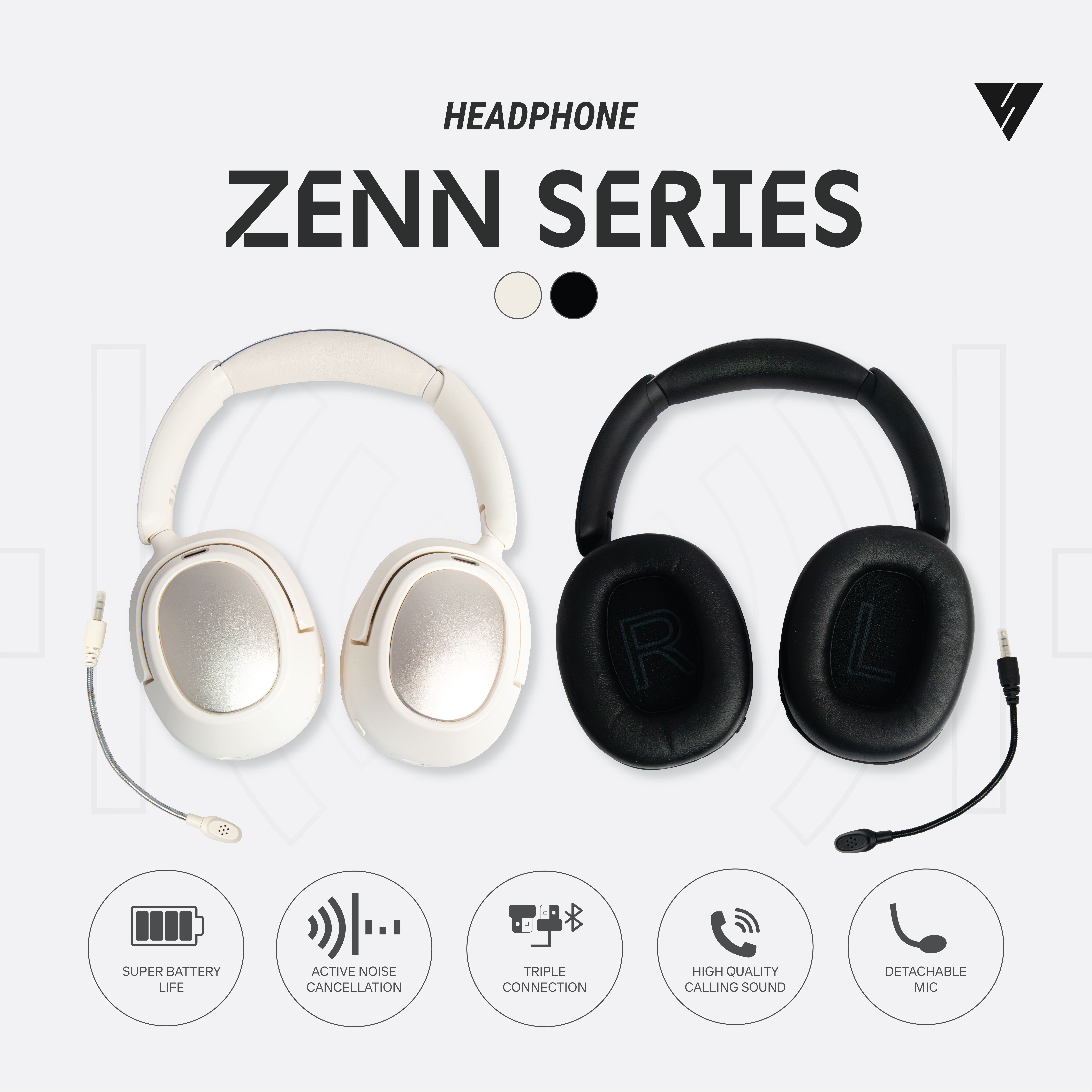 VortexSeries Zenn Series Wireless ANC Tri Mode Headphone